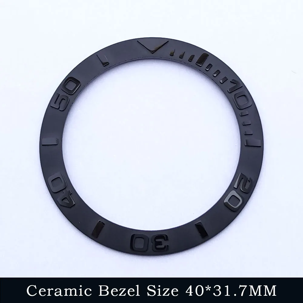 Elegant Sloping Blue-Green Luminous Ceramic Bezel Insert