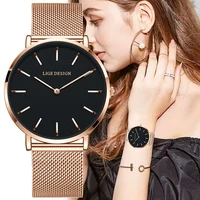 2025 New Women Watch LIGE Top Brand Luxury Ultra Thin Mesh Quartz Watches for Women Fashion Sports Waterproof Watch Ladies