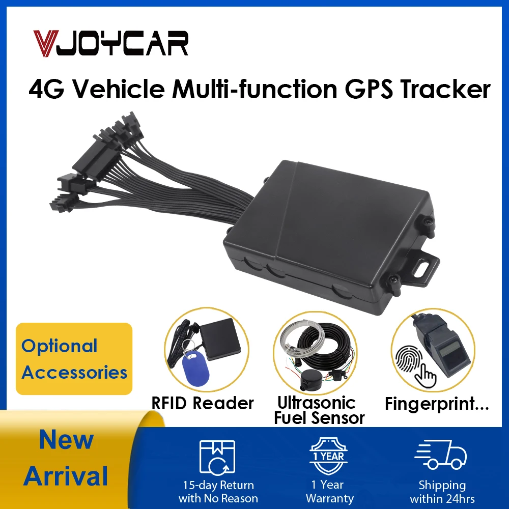 New Global 4G Vehicle GPS Tracker Multi-function Fleet Management Tracking System Optional Fuel Monitor Crash Sensor RFID Reader