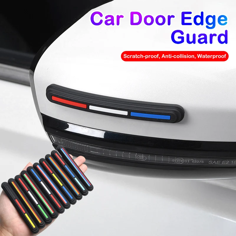 

4Pcs/6Pcs Universal Car Door Edge Guard 8mm Thick Anti-Collision PVC Strip Door Edge Protector Sticker Non-scratch Buffer Trim