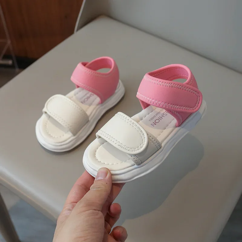 

2024 Girls School Sandals Summer Versatile Children's Sandals Fashion Open-toe Non-slip Kids Causal Beach Soft Bottom Sandals