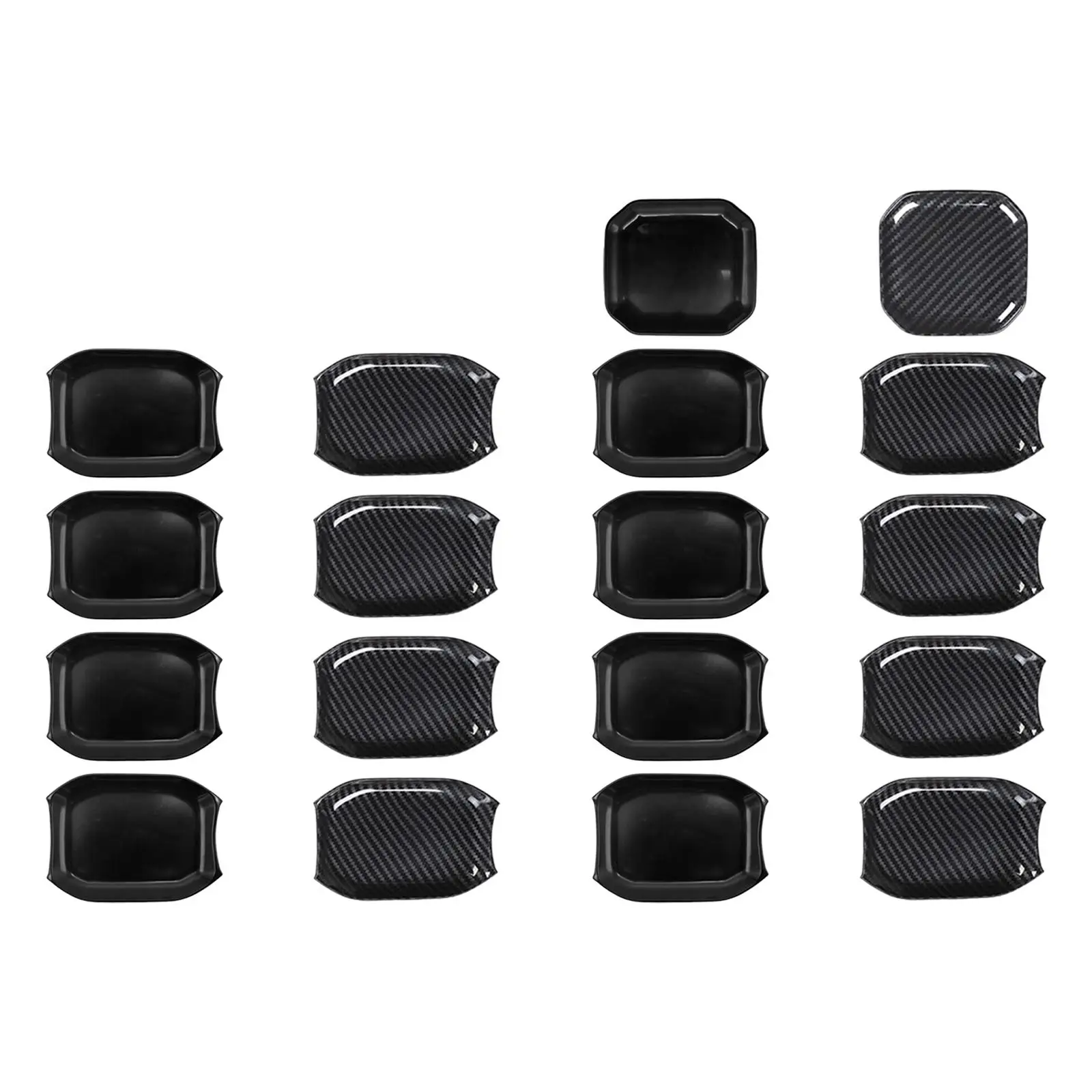 

4Pcs Door Handle Cup Scratch Protector Replaces Car Door Handle Bowl Cover Trim Strips for Jeep Gladiator Jt 2018 to 2023