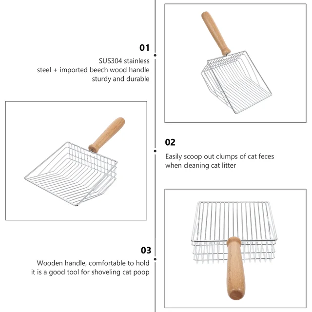 1Pcs Cat Litter Filter Scooper Eco Friendly Materials Non Deformable Structure Smooth Edge Safe Use Easy Clean Household Kitten 4