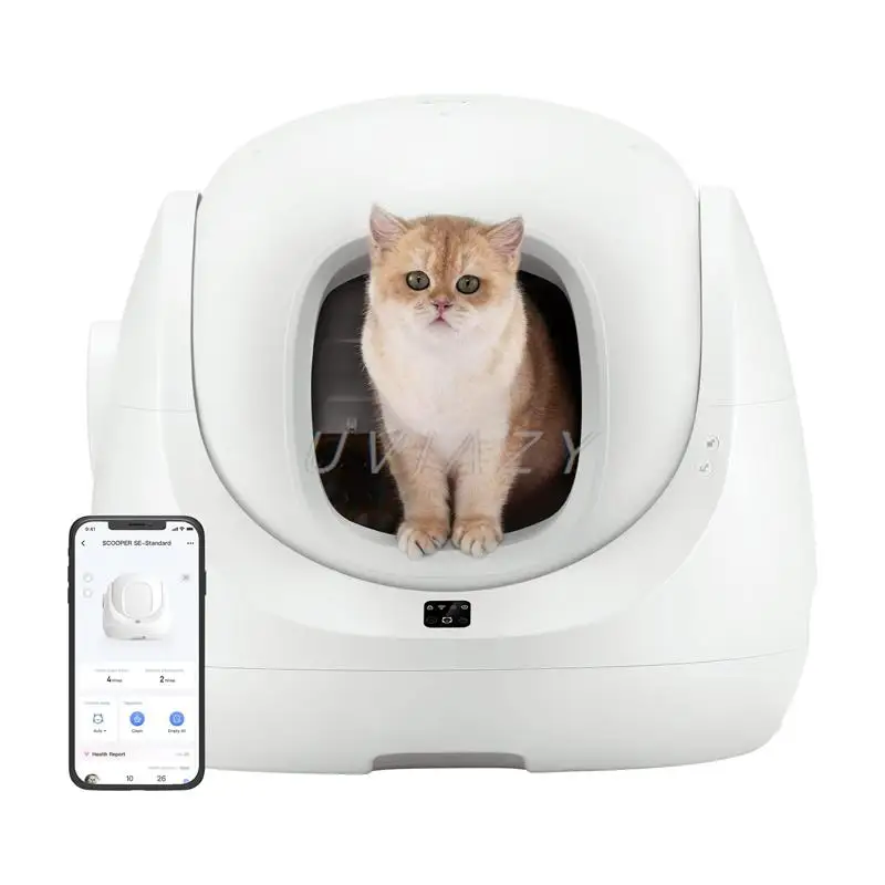 

Automatic Self-Cleaning Cat Litter Box for Multiple Cats APP Odor Control Health Monitoring Extra Large Smart Cat Litter Box