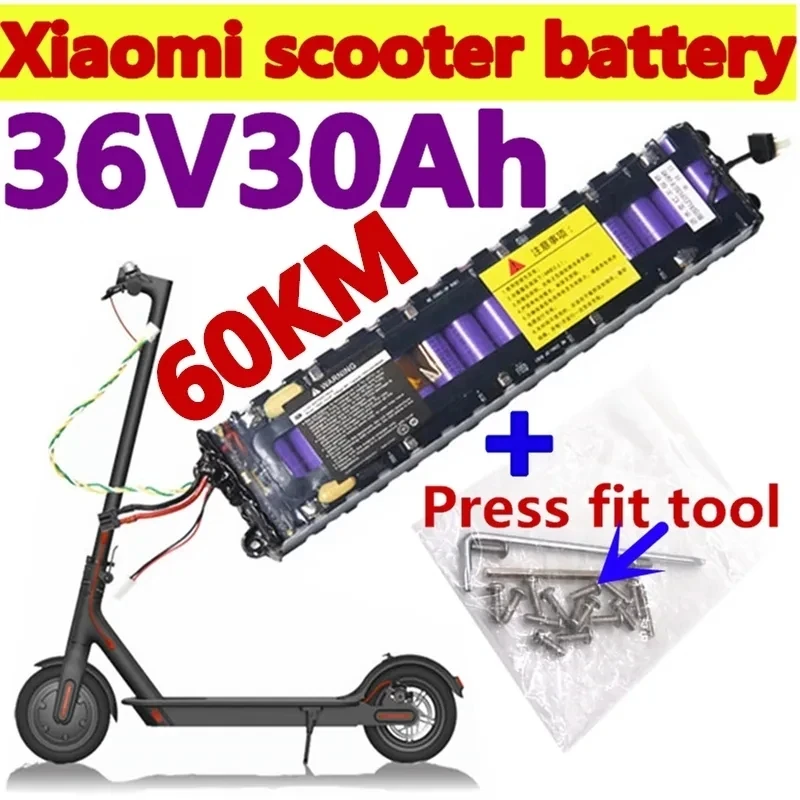 10 S3P 36V 30Ah Per Xiaomi M365 Scooter Elettrico Bicicletta 18650 Batterie Agli Ioni Di Litio Ebike Batteria Ricaricabile Accessori