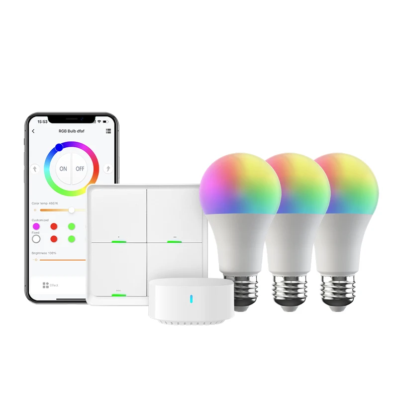 Broadlink Ske27 Ble Mesh Smart Home Light Lampadine Rgb Smart Starter Kit Con Alexa, Google Assistant, Funziona Con L'App Broadlink Ble