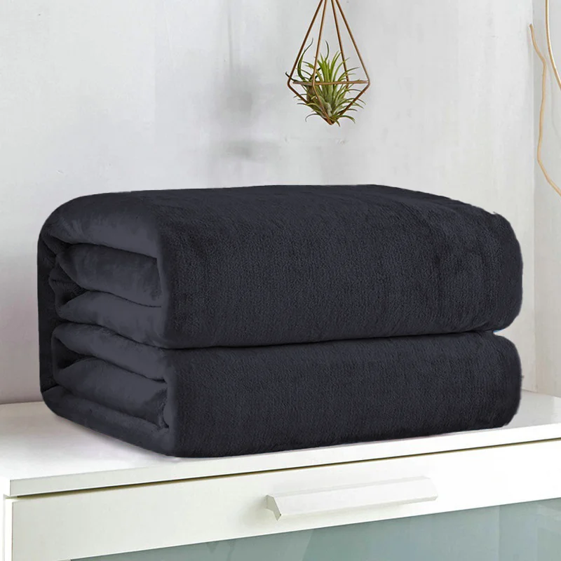 Solid color ultra-soft thickened cloud mink velvet blanket Farai velvet blanket bed sheet cover