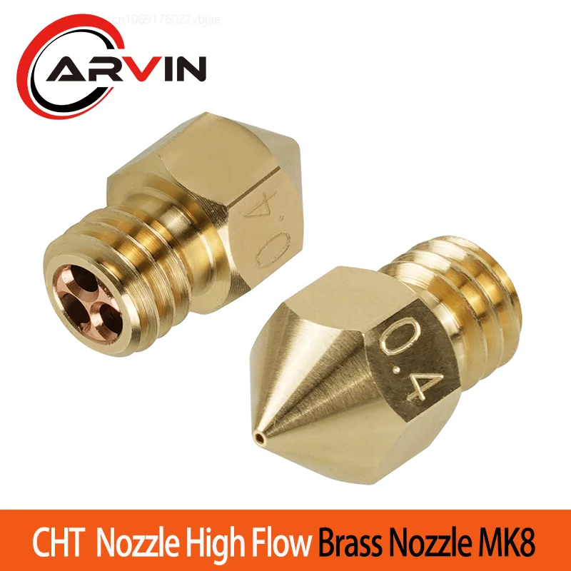 2023 New 0.4mm 0.6mm 0.8mm Clone CHT Nozzle MK8 Brass Nozzles High Flow