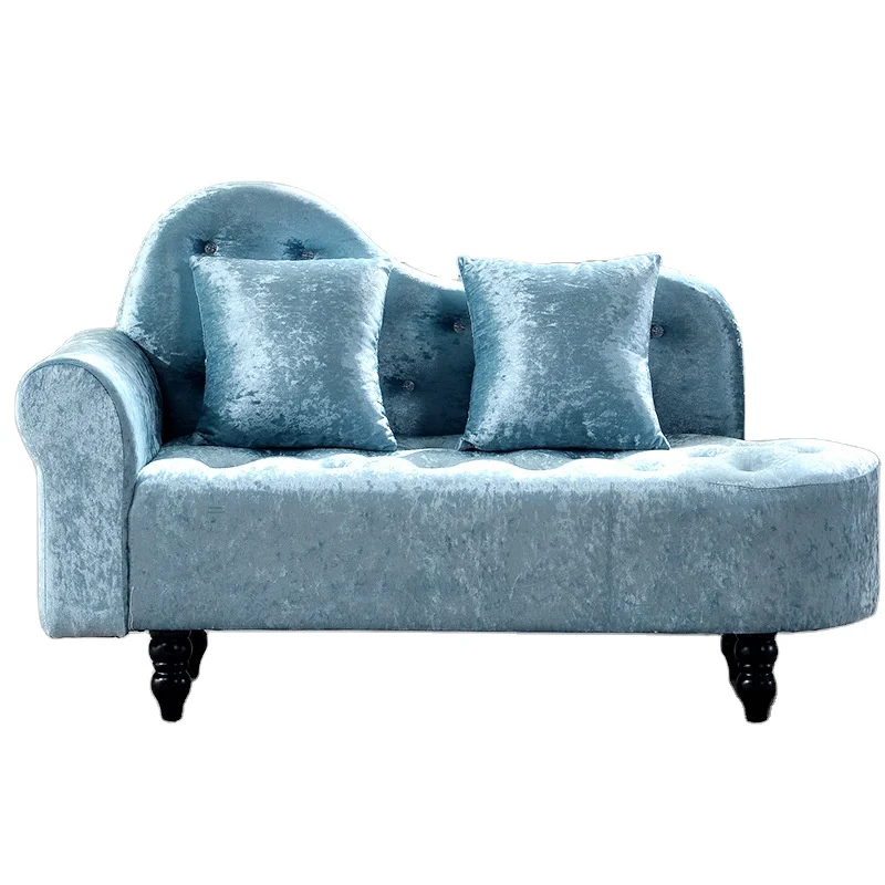 

Thick seat bag recliner luxury high quality ice velvet fabric small family bedroom furniture chair simple shoe changing stool