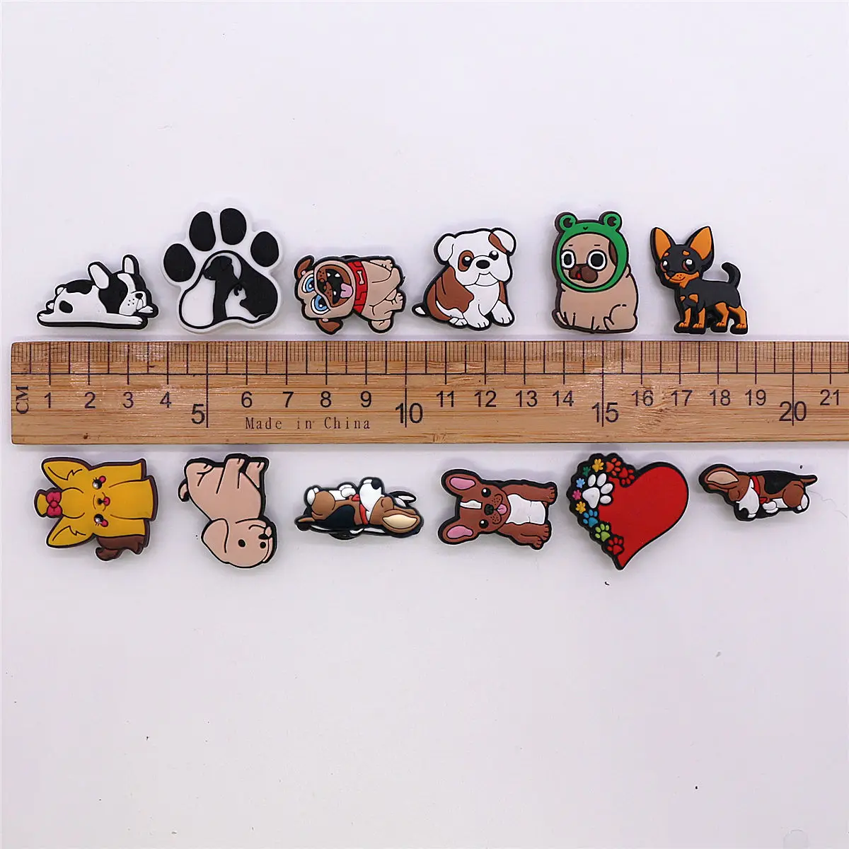 Lovely Dog PVC Shoe Charms Decorations Cute Sleeping Puppy Bulldog Sandals Upper Accessories Pins Clog Clips Kids Gifts 1pcs shoe charms,shoe decorations