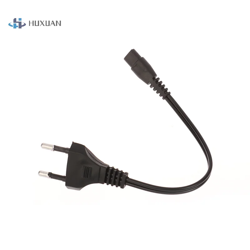 Black EU 220V Ac Dual Hole Charging Cord Universal For Rechargeable Strong Light Flashlight 1101 1106 1108
