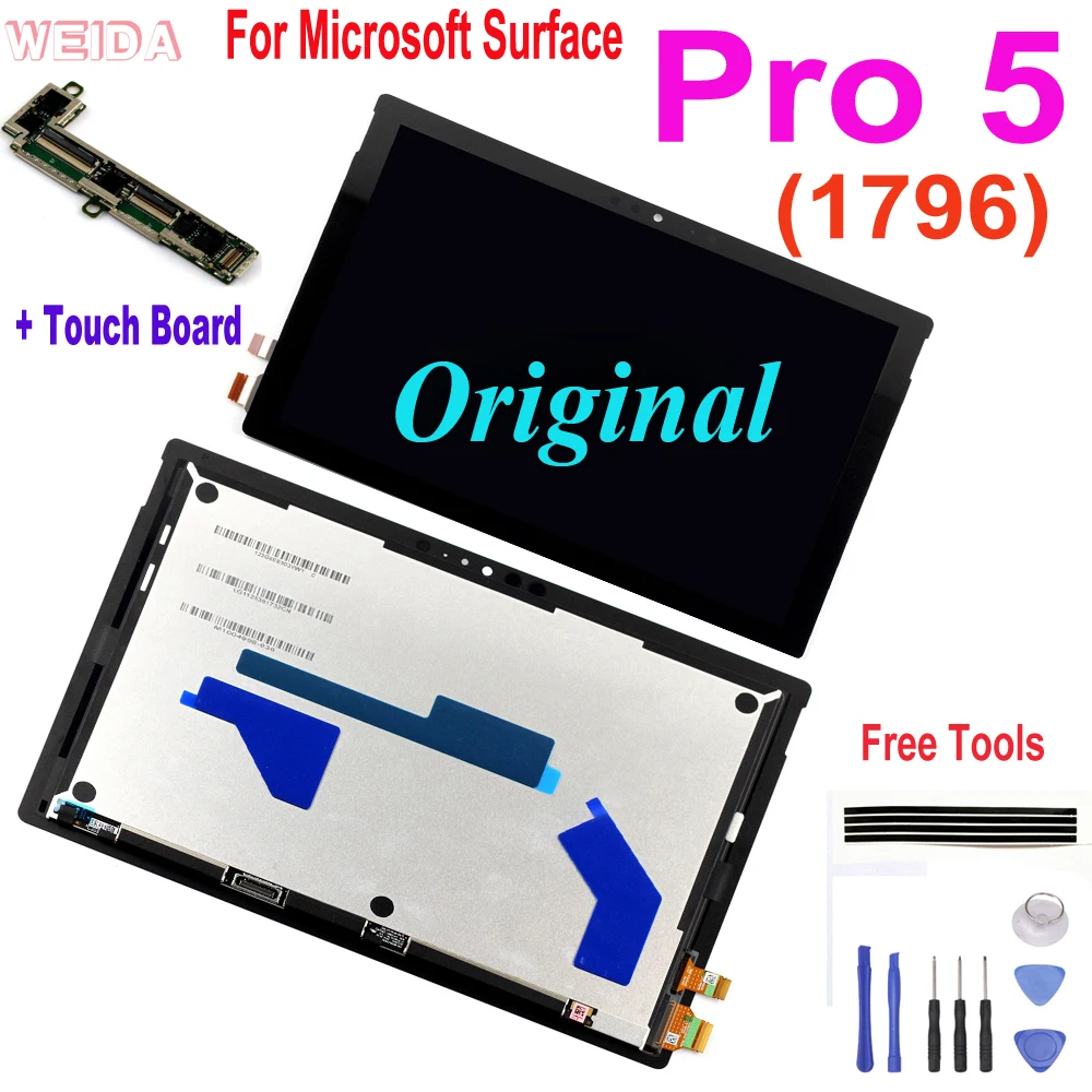 Lcd Pro 5 Originale Per Microsoft Surface Pro 5 1796 Display Lcd Touch Assembly Lp123Wq1 Per Microsoft Surface Pro 5 Pro 5 Lcd