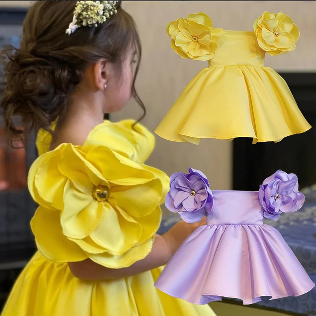 Princess V Backless Little Flowers Gown For Infant Baby Girl 1 Year Birthday  Party Wear Vestidos Bebes Infan From Huoyineji, $10.46 | DHgate.Com