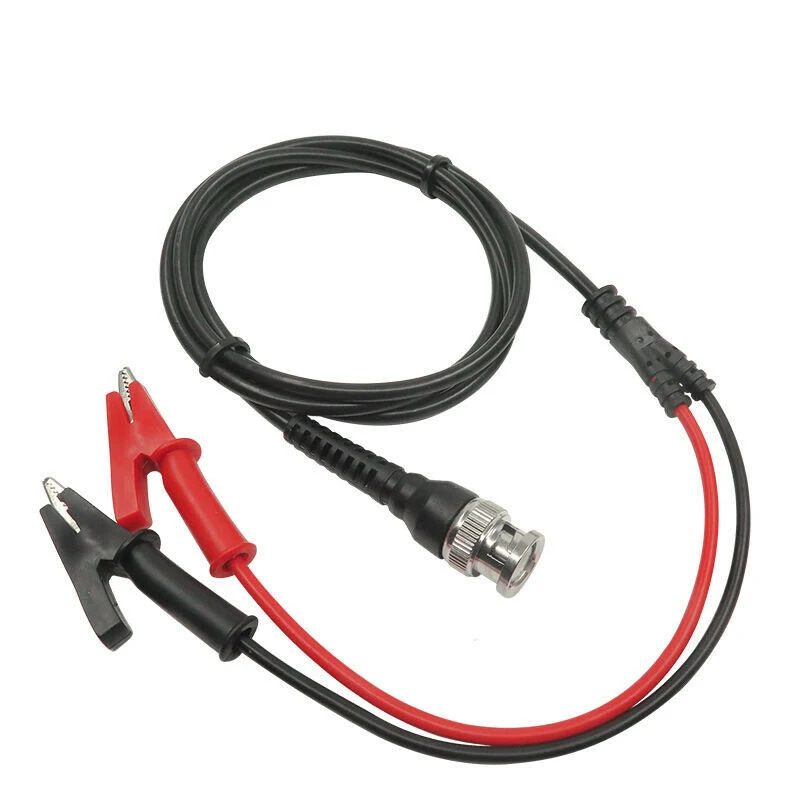 JX 1PCS BNC Male Plug to Dual Hook Clip Alligator Clip Banana Plug Test Lead for For oscilloscope/multimeter