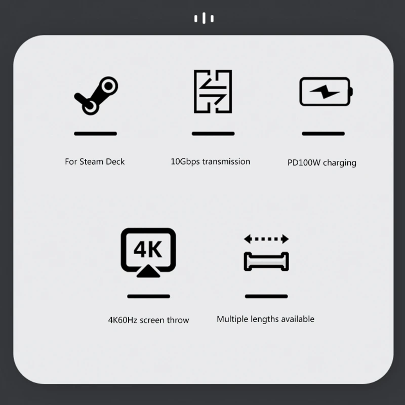 100W C형 C형 USB C 케이블 90도 10G 고속 충전 코드 직각 드롭 배송