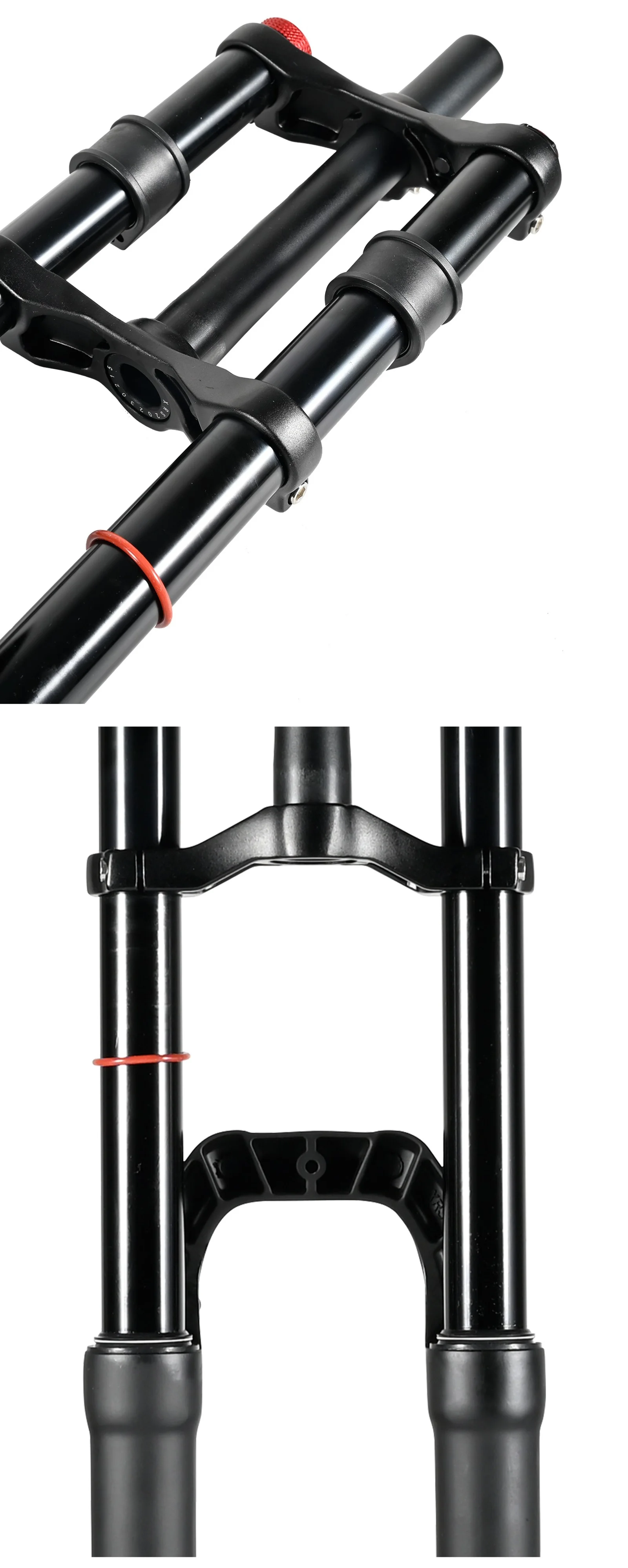 150mm Travel Air Suspension Fahrrad gabel, Nanlio Doppels ch ulter Schnee gabel 27,5 Zoll/29*2,5 Zoll MTB-Gabel für E-Bike, 15/9mm – Detail 15
