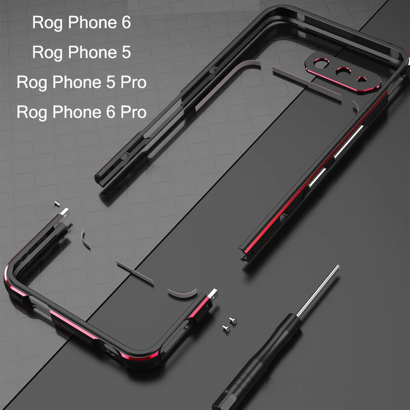 

Matching Colors Camera Lens Guard+Side Bumper For ASUS ROG Phone 6 5 Pro ROG 6 ROG6 Aluminum Metal Cover Case Frame Protector