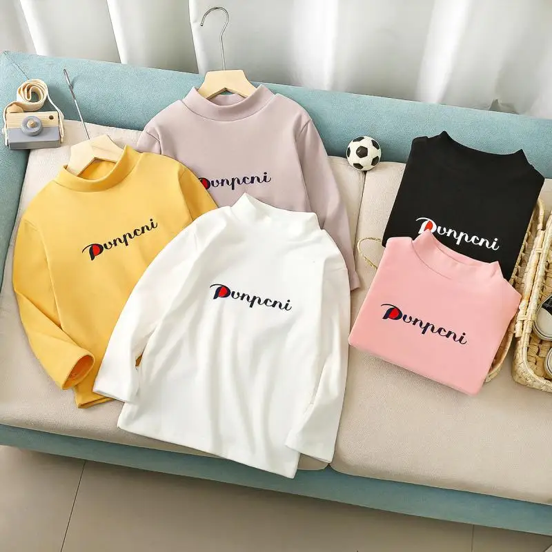 

Girls Clothes Cotton T-Shirts Kids Clothing Girls O-Neck Long Sleeve Letter Pattern Tops T-Shirts for 1-6 Years Girls Clothes