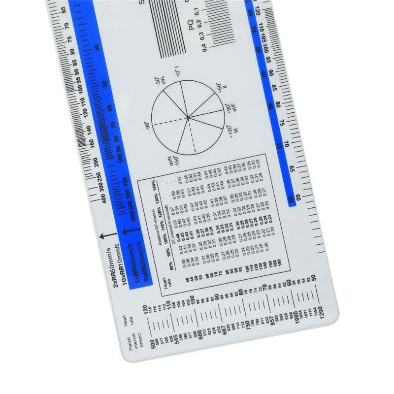 ECG Ruler ECG Student Pocket Reference Guide Electrocardiogram Ruler Cardiogram Transparent Soft Heart Rate