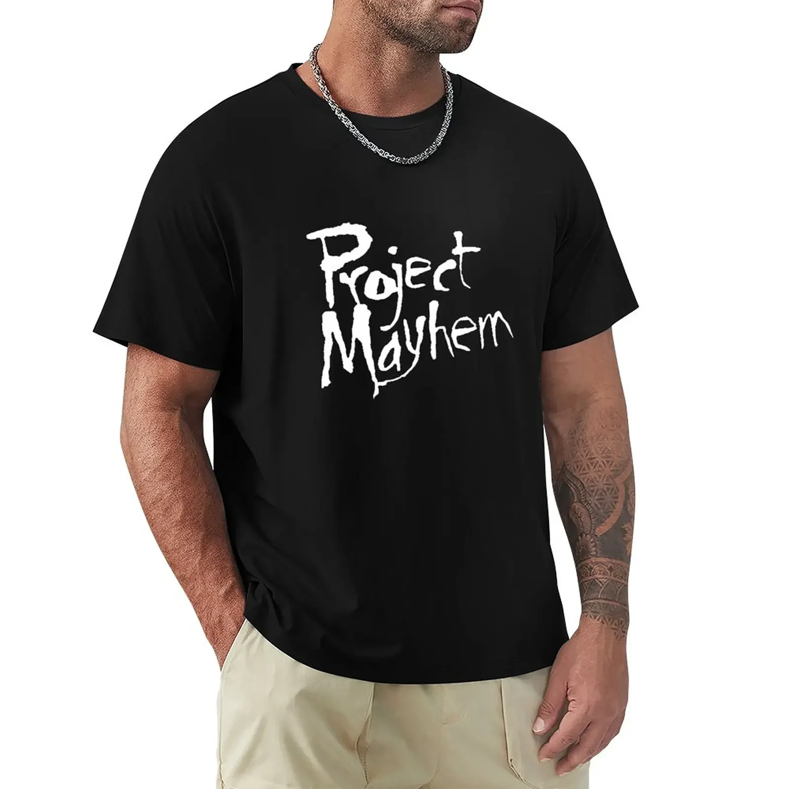 

Project Mayhem high quality T-Shirt tees vintage clothes Aesthetic clothing mens graphic t-shirts big and tall