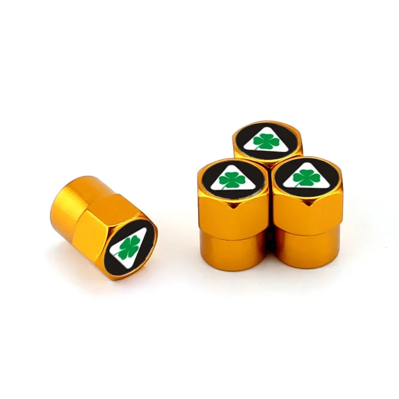 Clover Wheel Tire Valve Caps - Stylish and Durable Automotive Accessory