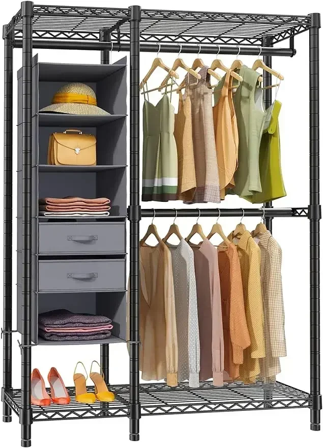 

Вешалка для одежды viпэк V2E, вешалка для одежды, вешалка для одежды повышенной прочности с полками, портативный шкаф, отдельно стоящий металлический шкаф