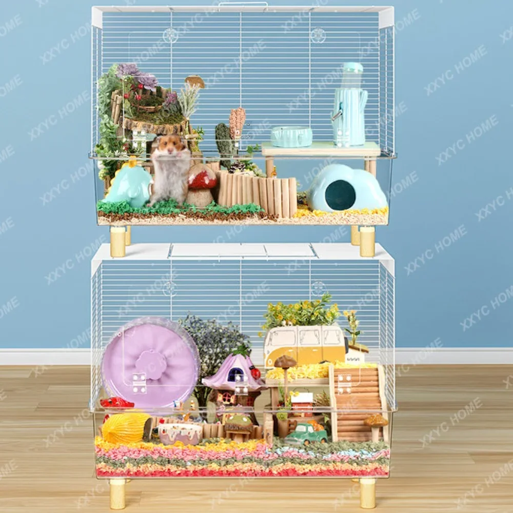 Hamster Cage Super Large Space Villa 60 Basic Cage Acrylic Transparent Product Minipet Villa