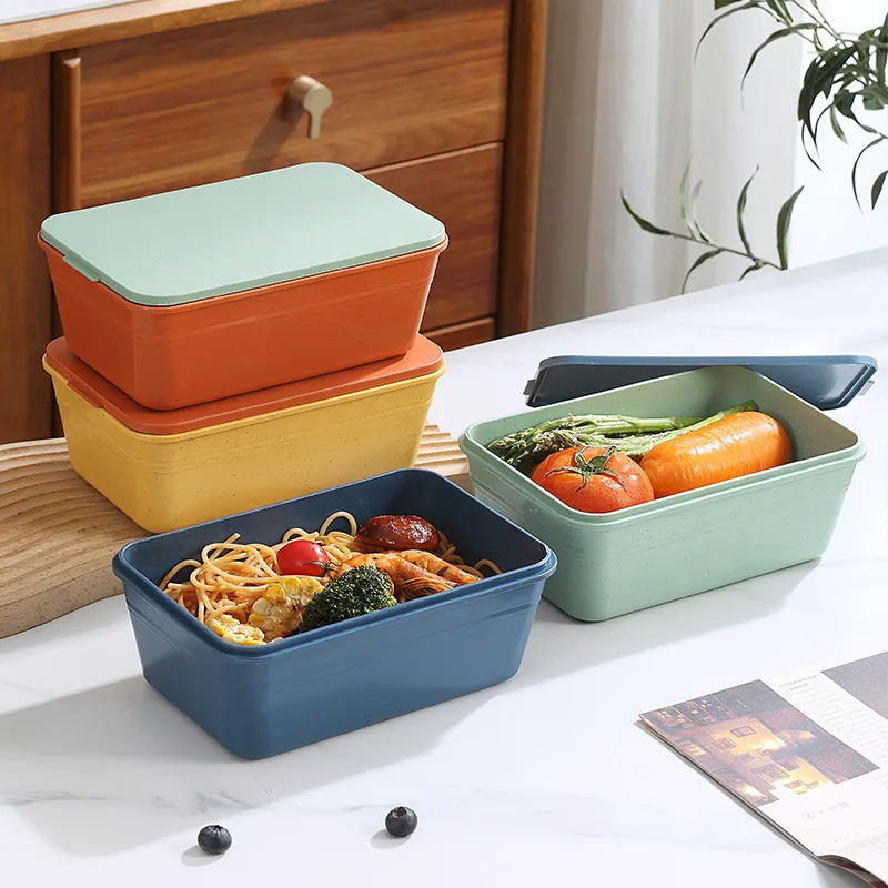 1450ML lunch box high food container eco friendly bento box lunch japanese food  box lunchbox meal prep containers wheat straw - AliExpress