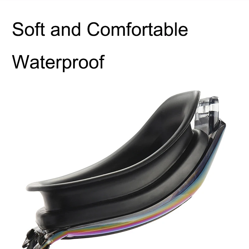 Plating Swimming Goggles Eyewear with Case Adults Professional Waterproof Anti Fog UV Shield Swim Pool Water Glasses Men Women 4