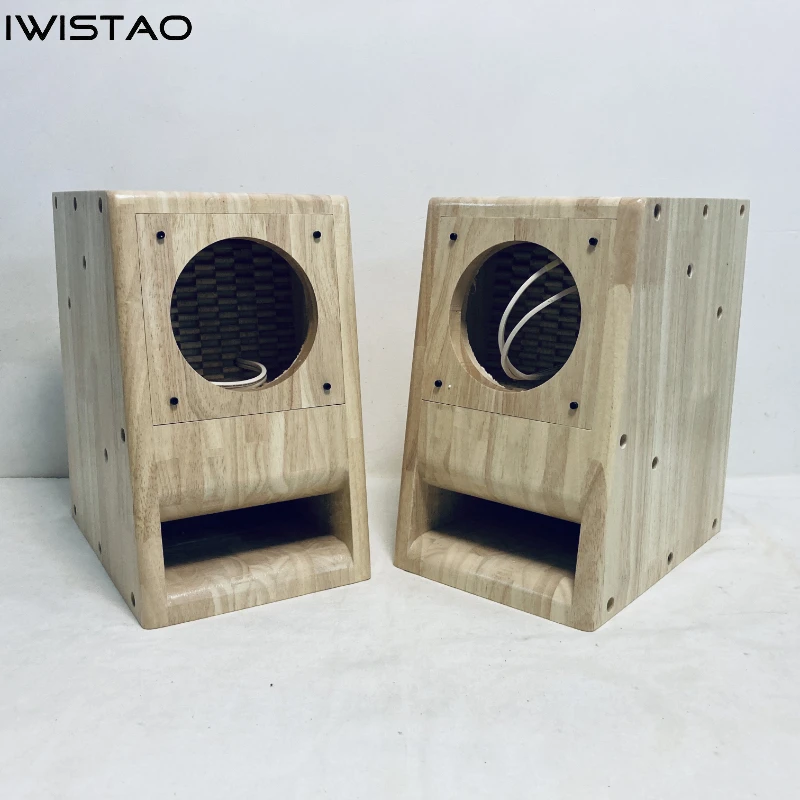

IWISTAO HIFI Speaker Empty Cabinet 5 Inches 1 Pair Finished Labyrinth Structure with Solid Wood for Full Range Speakers Unit DIY