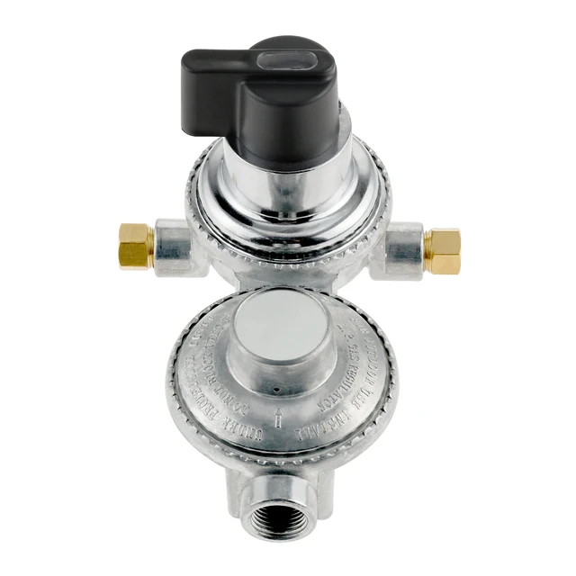Kettős Színpadi Automatikus Szabályozó Rv Gas Propane 2 Tartály Lp Auto Átváltó Kapcsoló 1/4 "Sae Bemeneti 3/8" Npt Outlet Kiadó Henger