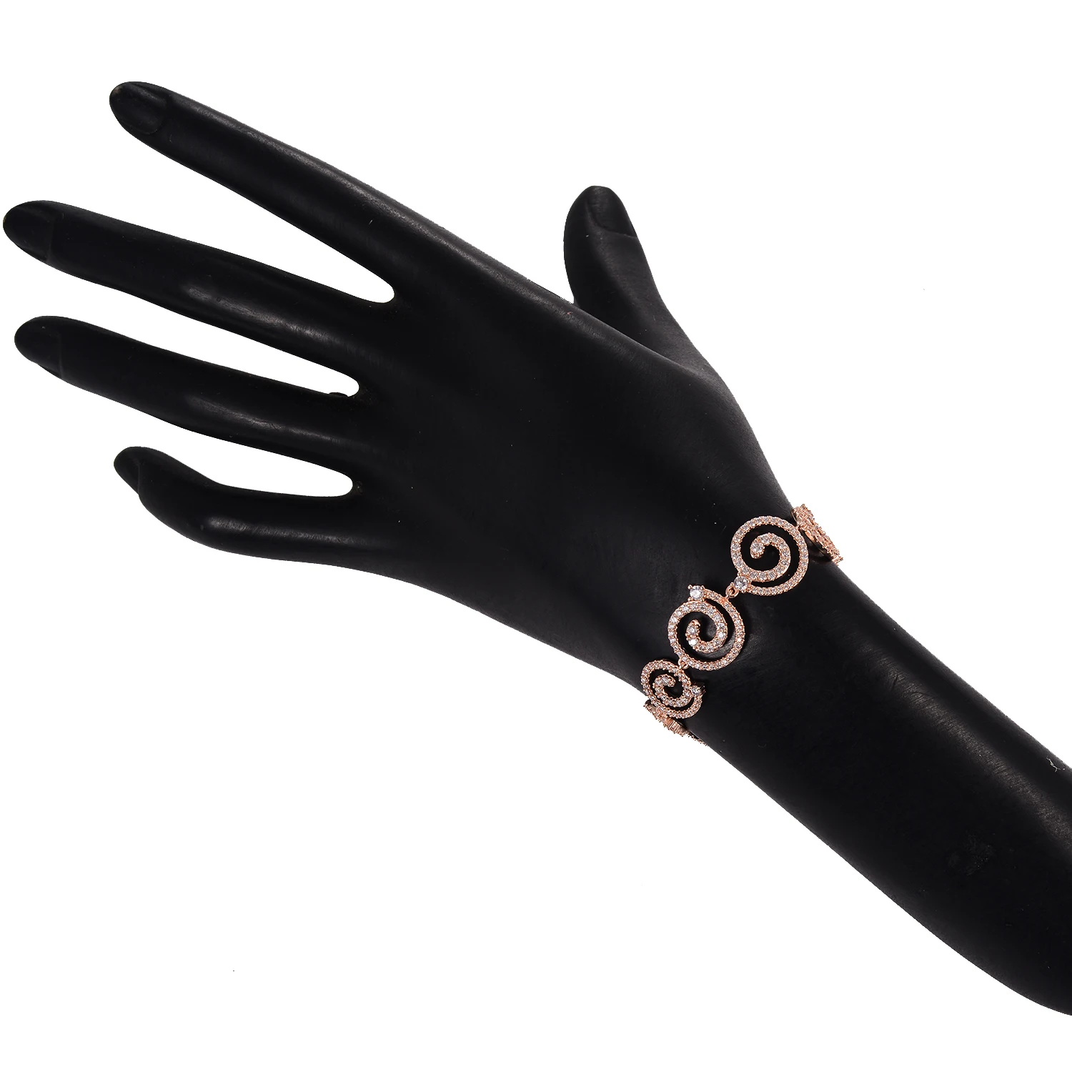 Round Disc Copper Wrist Bracelet with Cubic Zircon 2022 New Trend Fashion Jewelry for Women Girls