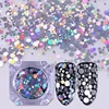 Mixed Size Nail Glitter Paillette Sequins Holographic Silver Flakies Colorful Round Rhombus 2