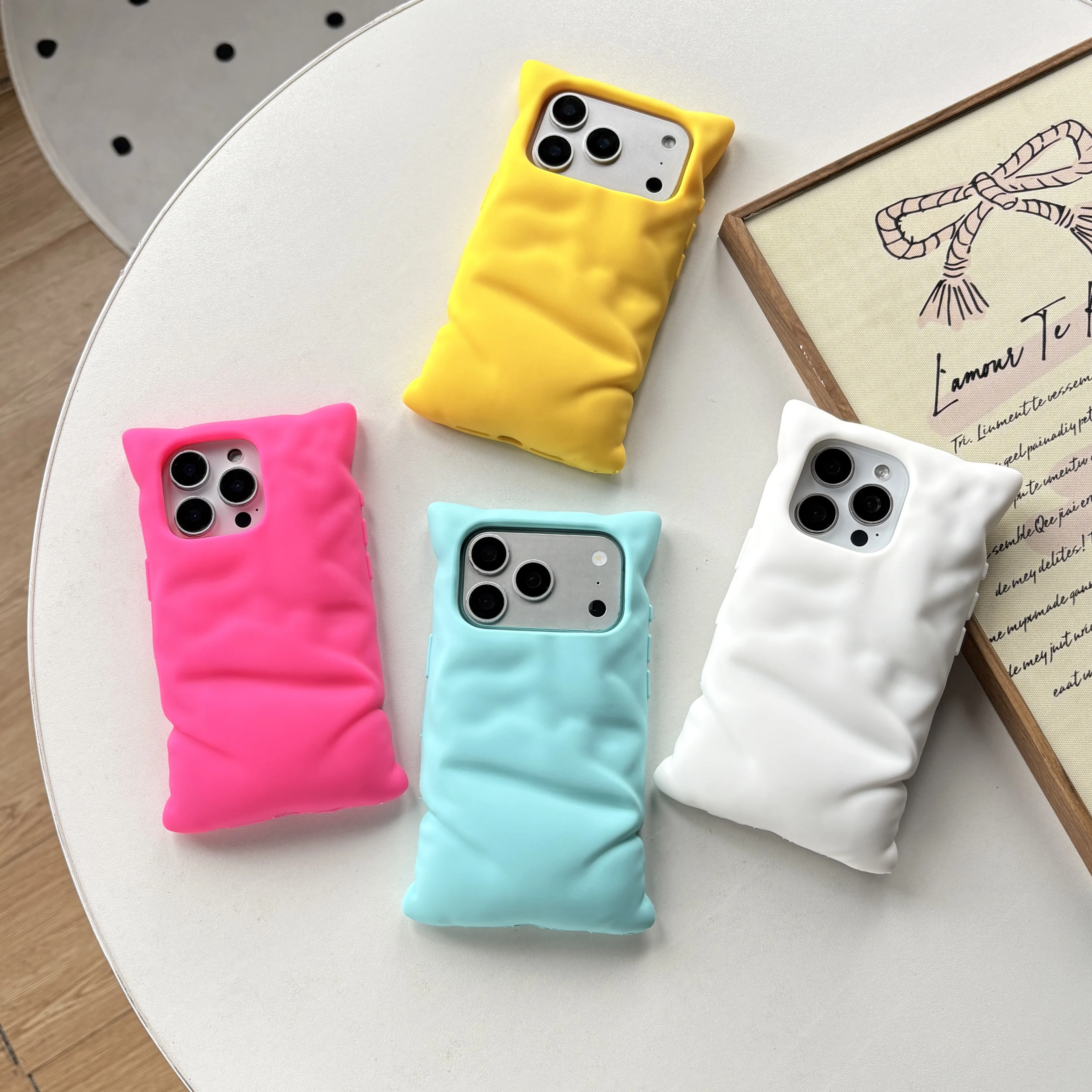 Vibrant Multi-Color Rose Pillow Design Silicone Texture Protective Cover
