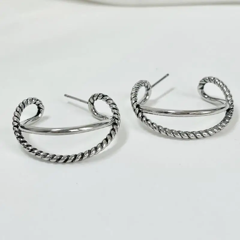 HSC DY Classic Lady 2023 Stud 14-carat Gold-plated Silver Lady Buckle Gift