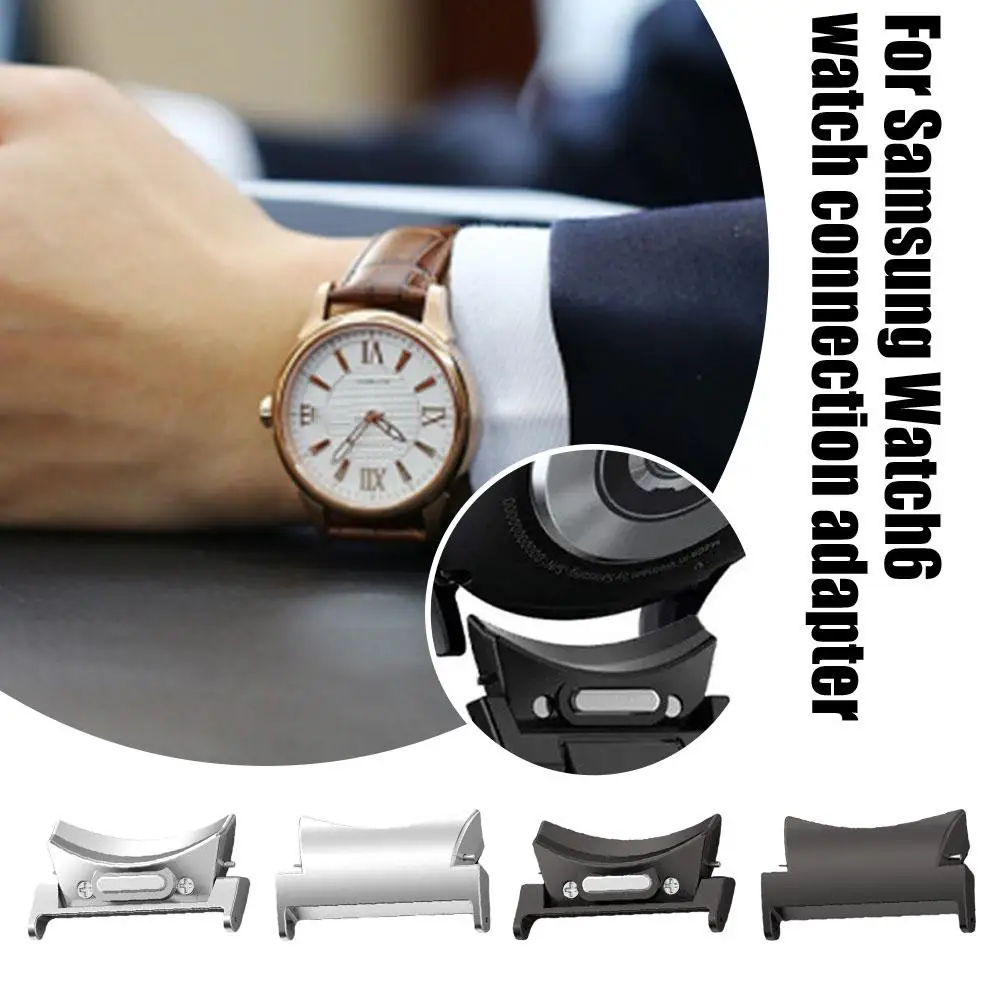 

Серебристый, подходит для Samsung Watch 6, адаптер для соединения часов, модель кнопки на голову, Классический Соединитель с пряжкой, аксессуары для ремешка на запястье E9H5