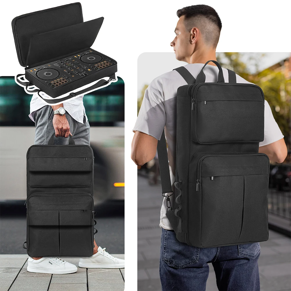 Zaino DJ per Pioneer DDJ-400 DDJ-FLX4/Roland DJ-202, borsa da trasporto portatile, custodia antigraffio con tracolla regolabile