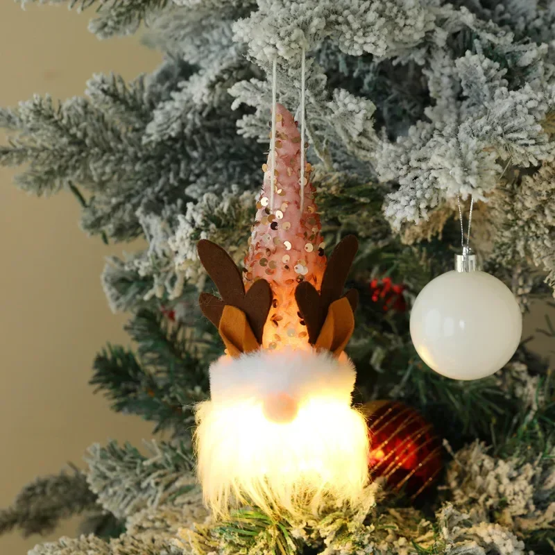 Christmas Ornaments Gnome Faceless Doll Toy Merry Xmas Tree Pendant Dector For Home Decoration Accessories New Year Gift