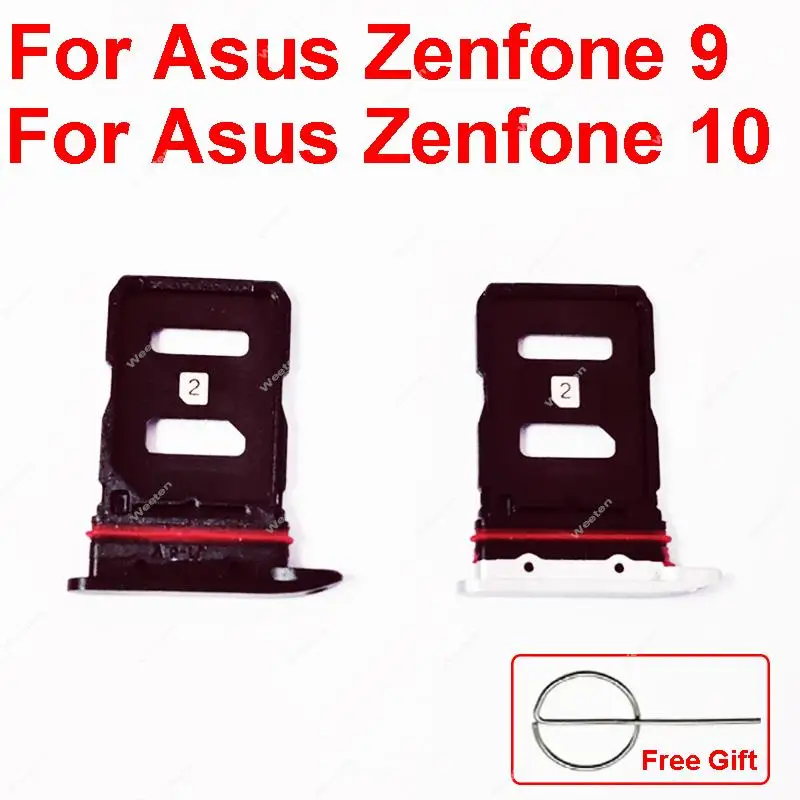 

SIM Card Tray For Asus Zenfone 9 AI2202 Zenfone 10 AI2302 Card Tray Reader Adapter Sim Card Slot Holder Replacement