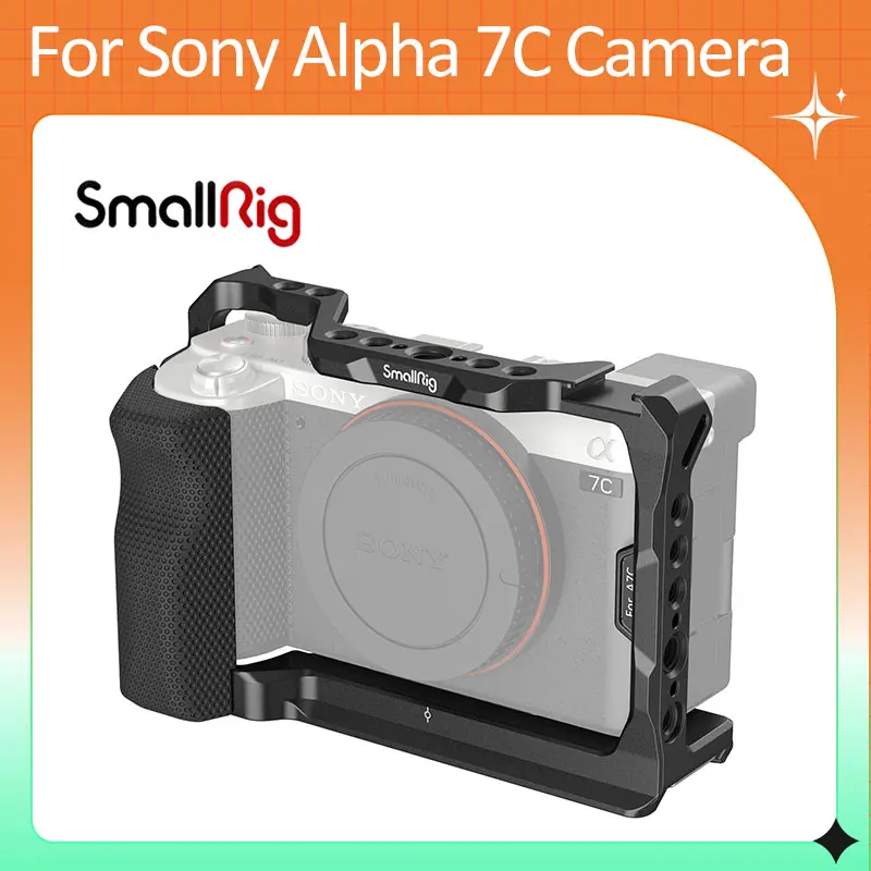 Gabbia Per Fotocamera Smallrig Con Impugnatura Laterale In Silicone Grip Rig Full Dslr Camera Cage Per Accessori Per Fotocamere Sony Alpha A7C A7C 321