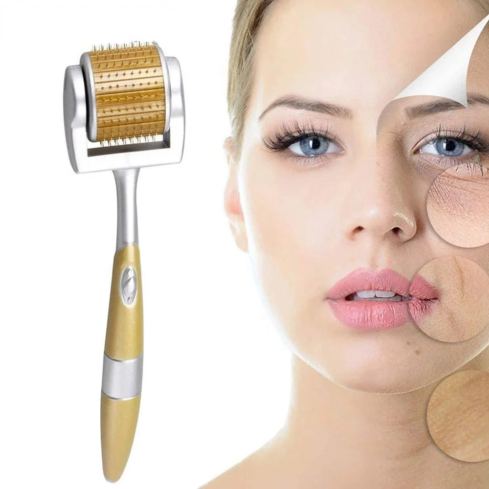 Professional Titanium Derma Roller 192 Needles For Face Care And Hair