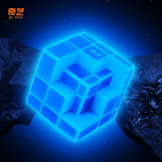 Qiyi Magic Cube Fluorescent Mirror Cube Luminous Light Effect Magico Cubo Children's Puzzle Smooth Creative Toys 큐브 4