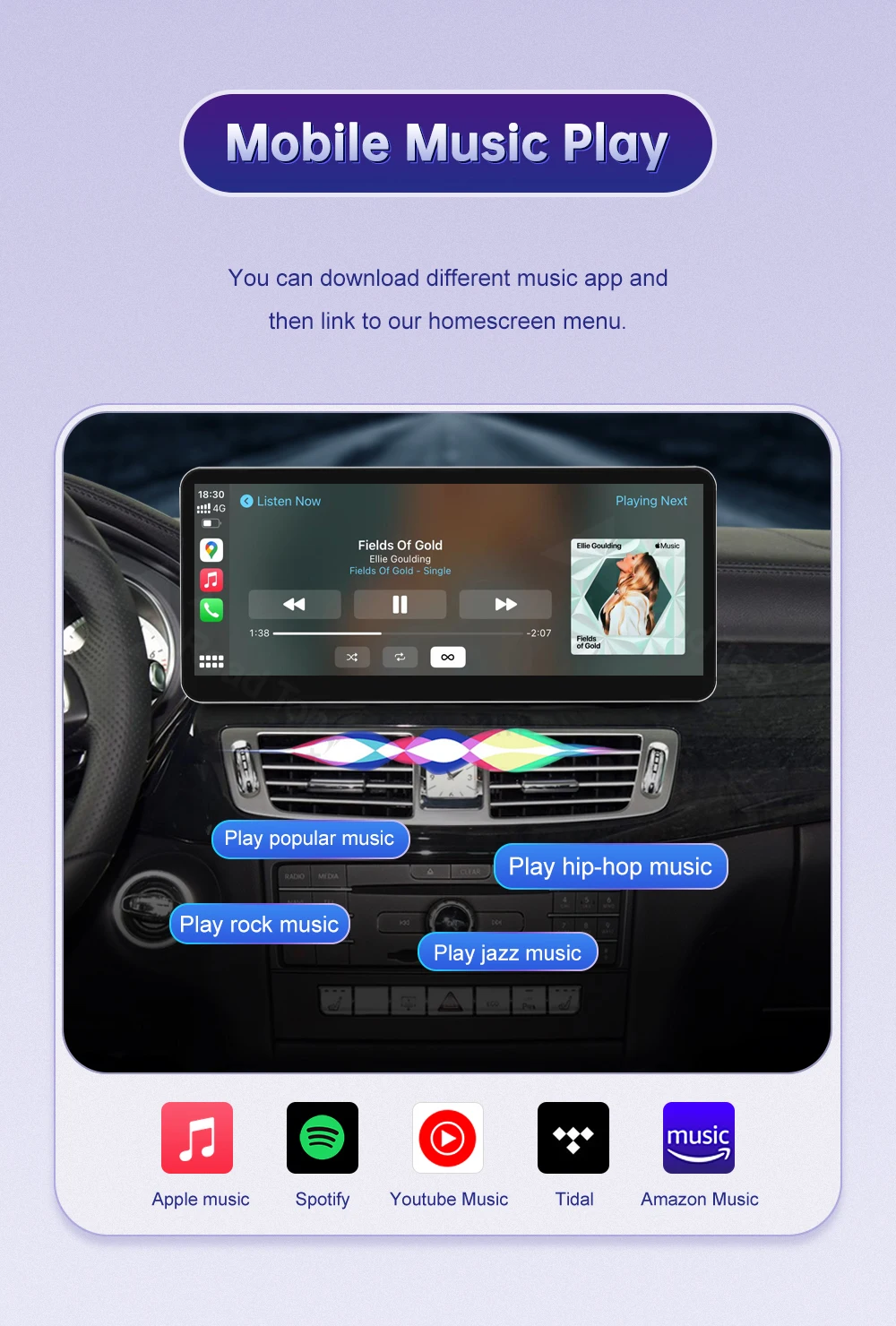 Linux Touchscreen-Radio für Mercedes Benz CLS W218 2010-2018 Android Auto Wireless CarPlay Airplay Mirroring Auto-Multimedia – Detail 14
