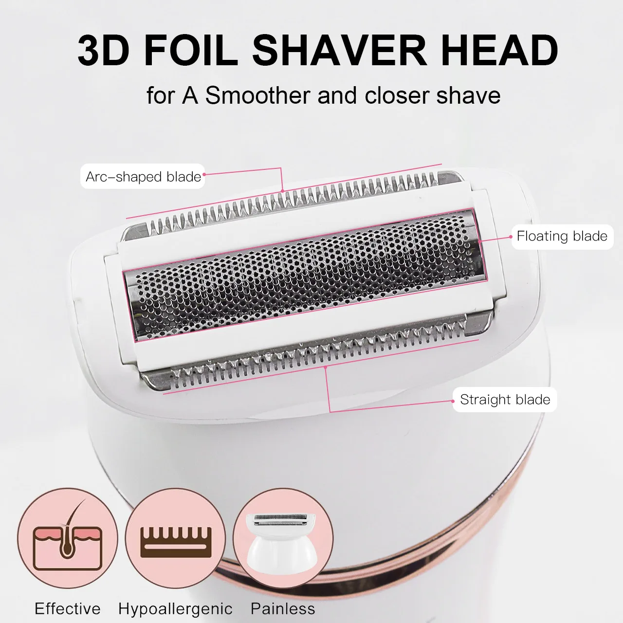 Hatteker epilator för kvinnor hårborttagning för ben bikini ansikte_voghion.com