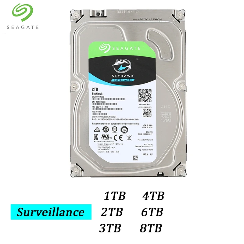 Seagate Digital Surveillance Hard Drive 4Tb Sata 6.0 Gb/S 3.5 "Videoregistratore Ahd Dvr Ip Nvr Per Hikvision Dahua Originale Originale