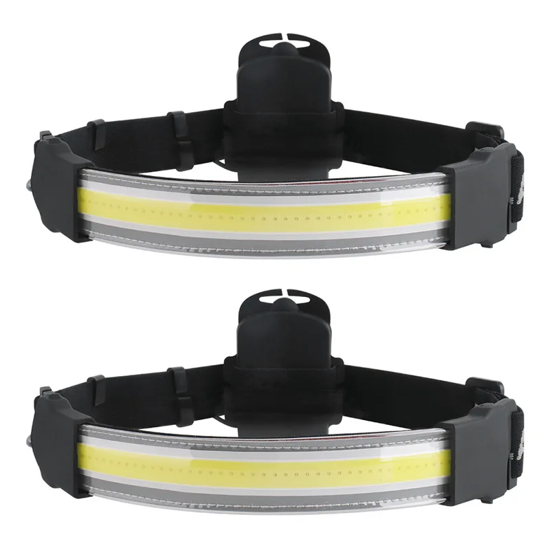 

210° Wide LED Headlamp High lumen Head Torch COB Super Brighr Headlight Outdoor Waterproof Emergency Work Light Camping Cycling