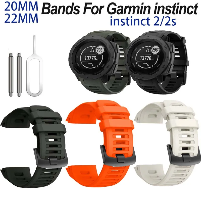 Garmin Soft Silicone Fashion Watch Band Bracelet - Replaceable Rubber Wristband