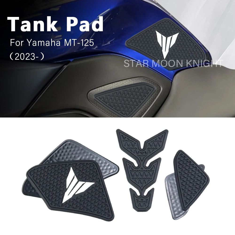 Motorcycle Accessories Fuel Tank Pad Stickers For Yamaha MT-125 MT 125 MT125 2023 2024- Side Anti Slip Tankpad 70% dropshipping motorcycle side stand extension plate kickstand enlarger pad for yamaha r25 r3 mt 03 mt 25