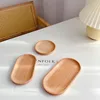 Walnut Wooden Tray Ins Wind Small Wooden Plate Japanese Rectangular Dinner Plate Cake Bread Coffee Tea Solid Wood Plate Tray 5