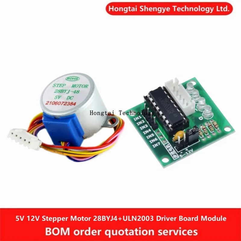 28BYJ-48-5V 12V 5p Wire 4-Phase Stepper Motor + Driver Board + 1x ULN2003 Driver Board For Arduino stepper motor driver board